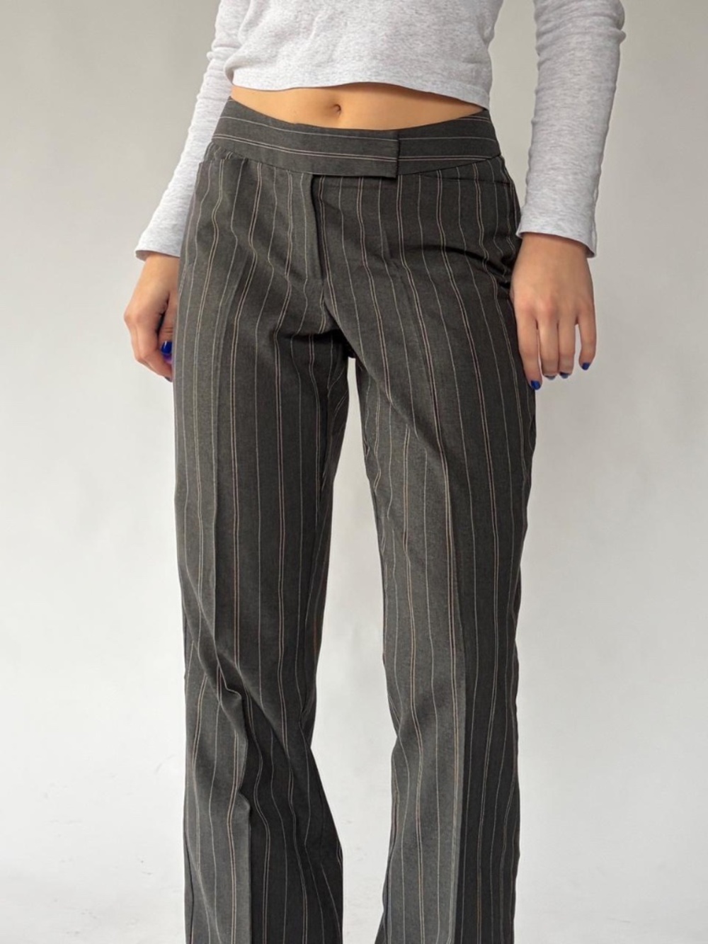 Pinstripe Trousers Pleated NY&Co Size 8